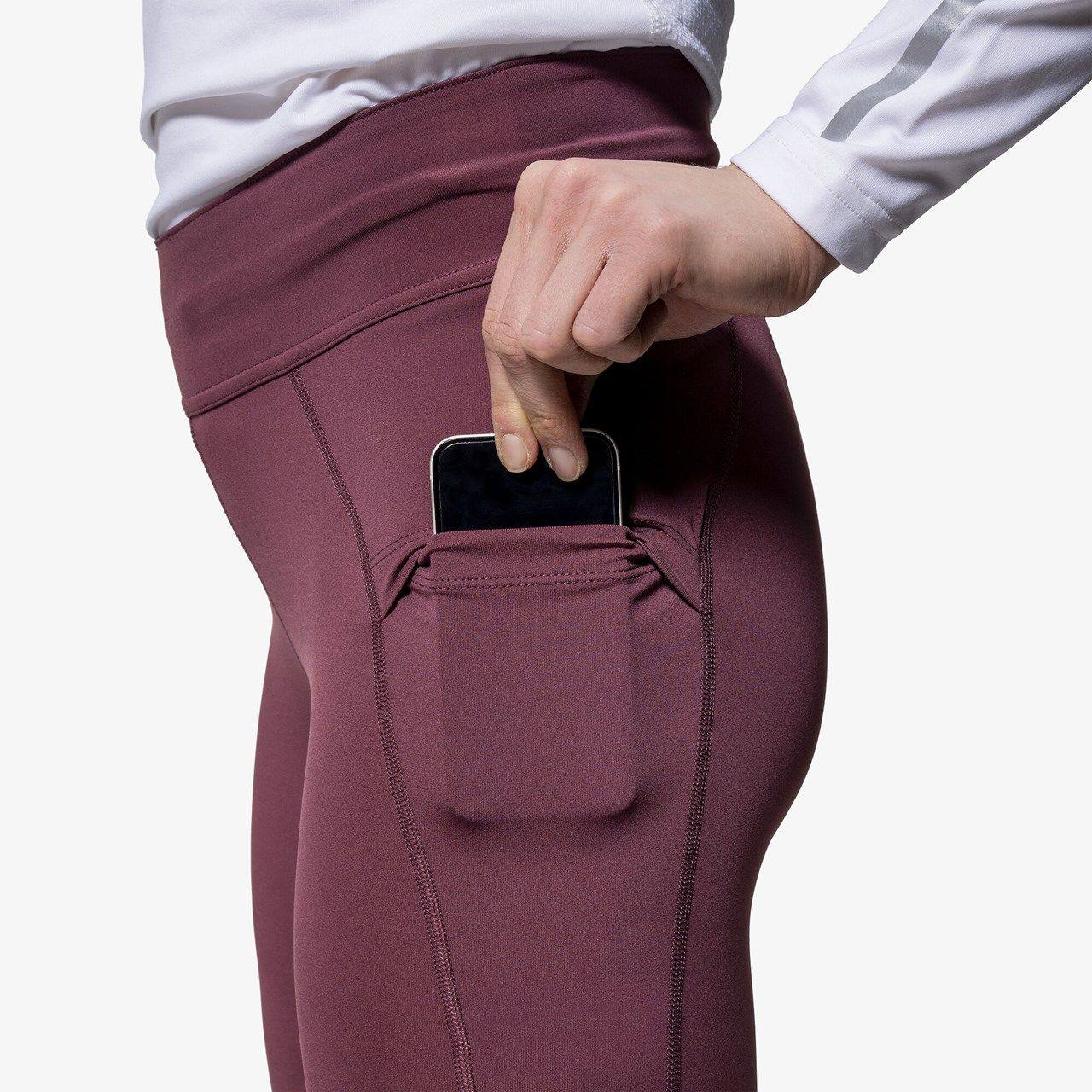 Swix Women's Pace High Waist Cropped Tights Plum 03