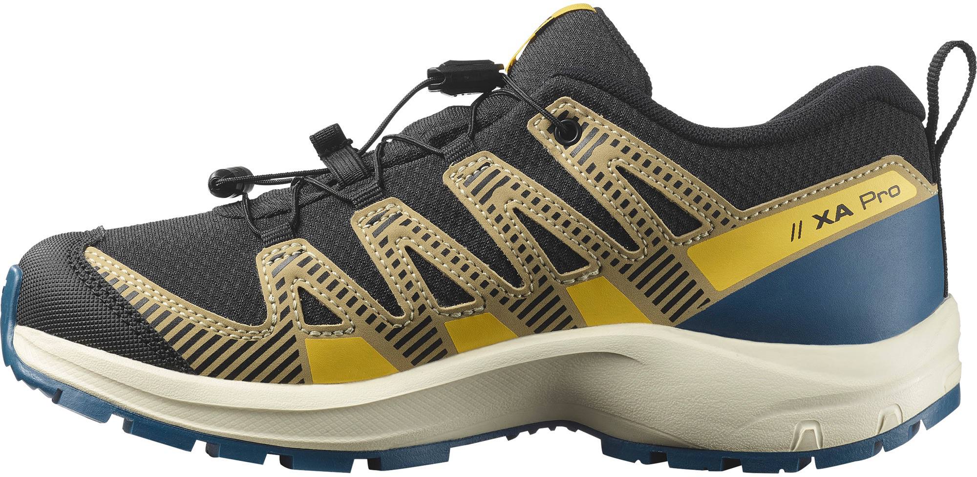 Salomon XA Pro V8 Waterproof Jr Black/Gray Green Powder Giallo 02