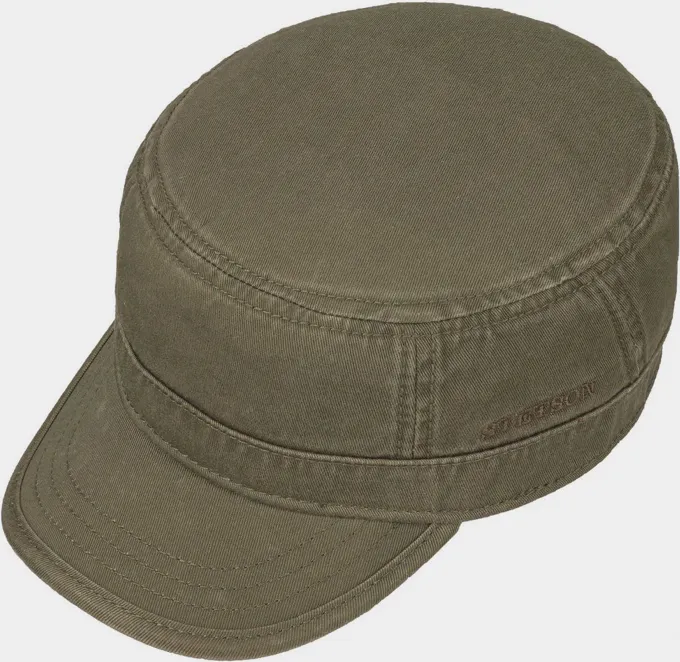 Stetson Army Cap Cotton Musta 02