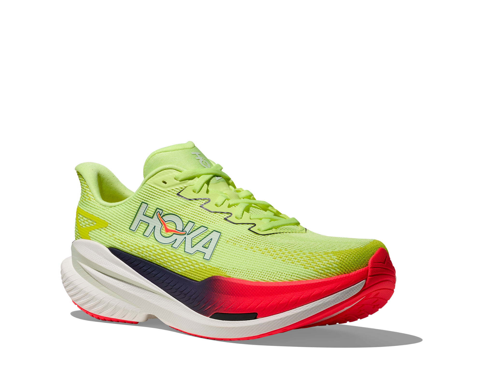Hoka Men's Mach X 3 Neon Yuzu / Squid Ink 06