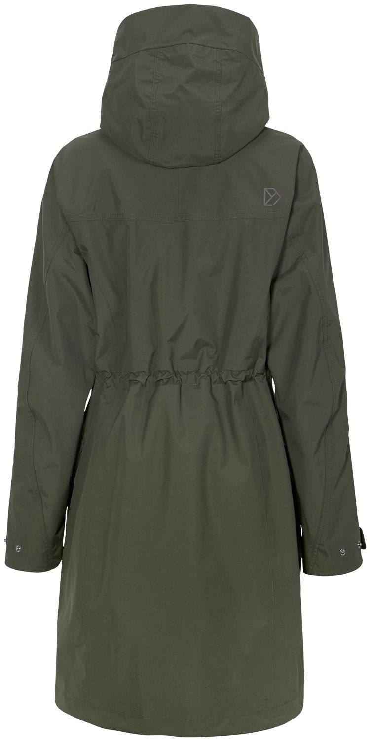 Didriksons Women's Thelma 10 Parka Tummanvihreä 03