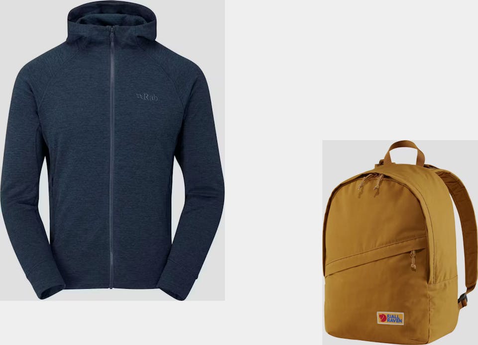 Fjällräven Vardag 25 ja Rab Men's Nexus Hoody Acorn 04