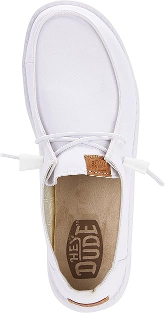 HeyDude Women's Wendy Stretch Canvas White 03