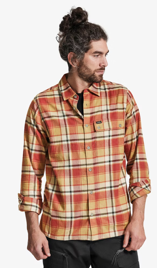 Lundhags Järpen Plaid Flannel Shirt Rosewood 05
