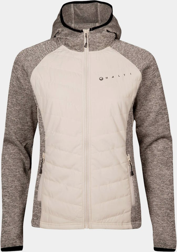 Halti Women's Streams Hybrid Knit Layer Fog Beige Melange 02
