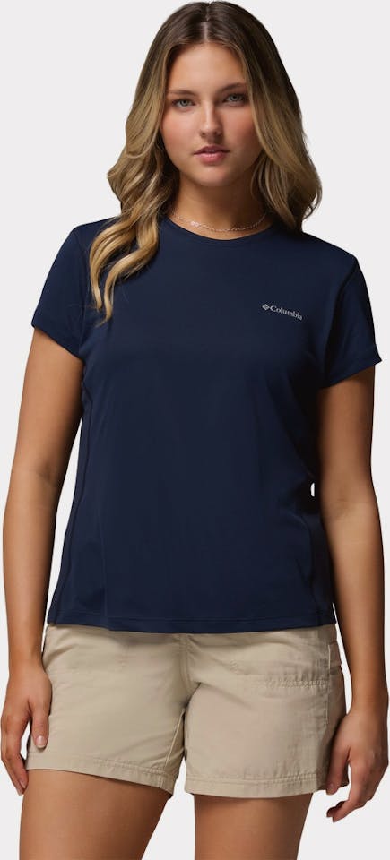 Columbia Women's Zero Rules Light Tee Collegiate Navy, Dark Mountain 01