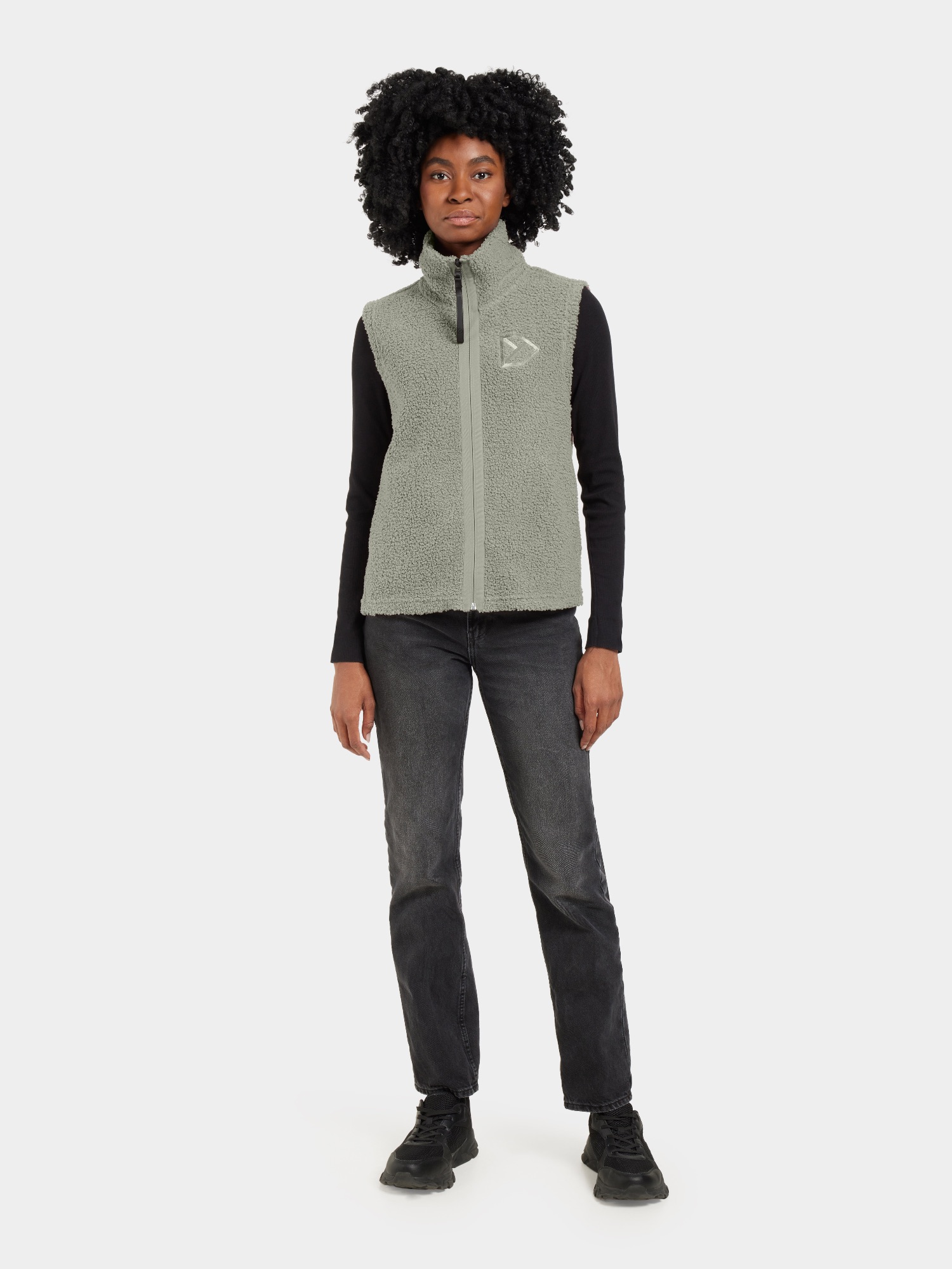 Didriksons Women's Kiana Vest Wilted Green 03