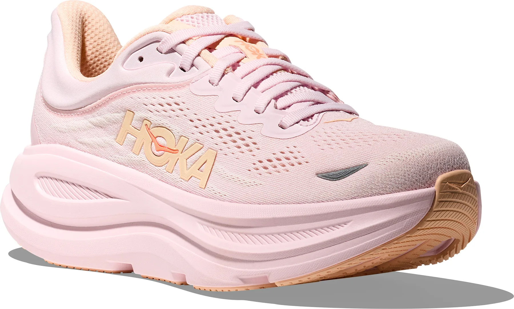 Hoka Women's Bondi 9 Lilac Cream / Tangerine Glow 06