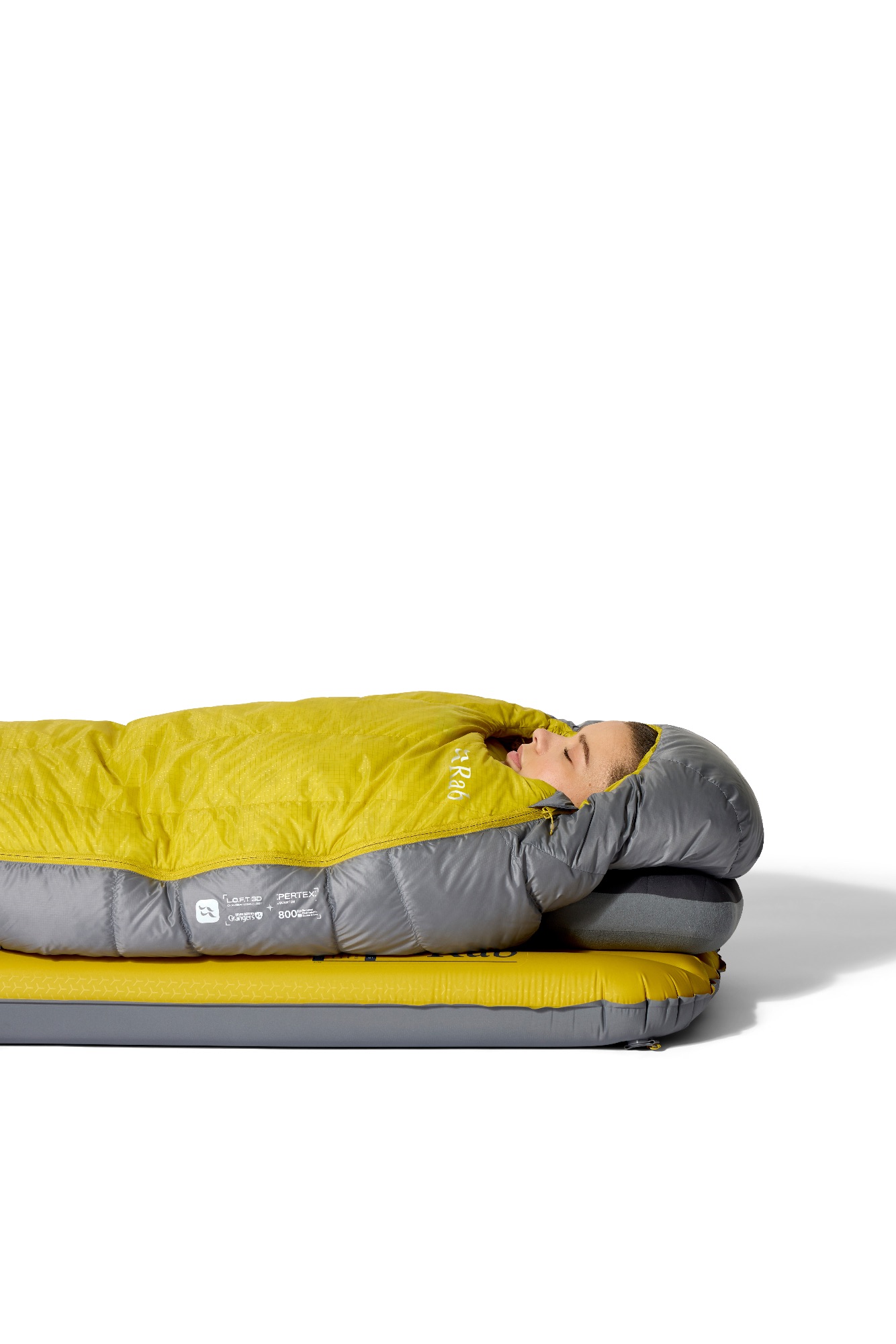 Rab Women's Neutrino -12 Long Harmaa/Keltainen 19