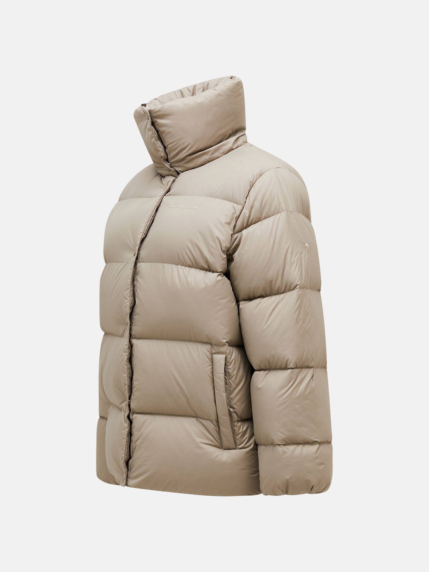 Peak Performance Grace Beige Diamond Quilted Duck Down offers Puffer Jacket S 4 6