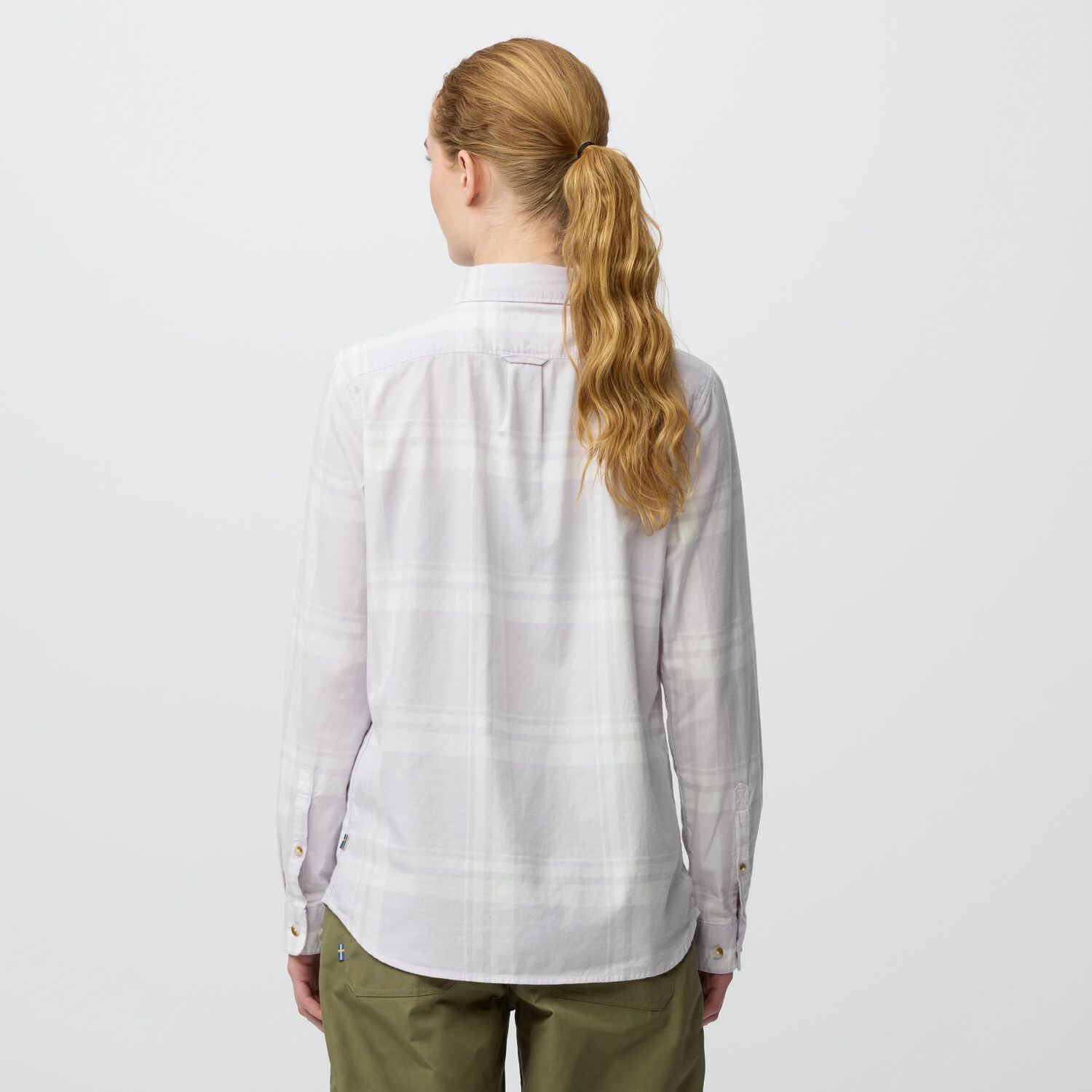 Fjällräven Women's Övik Lite Flannel Eggshell - Lavender Mist 04