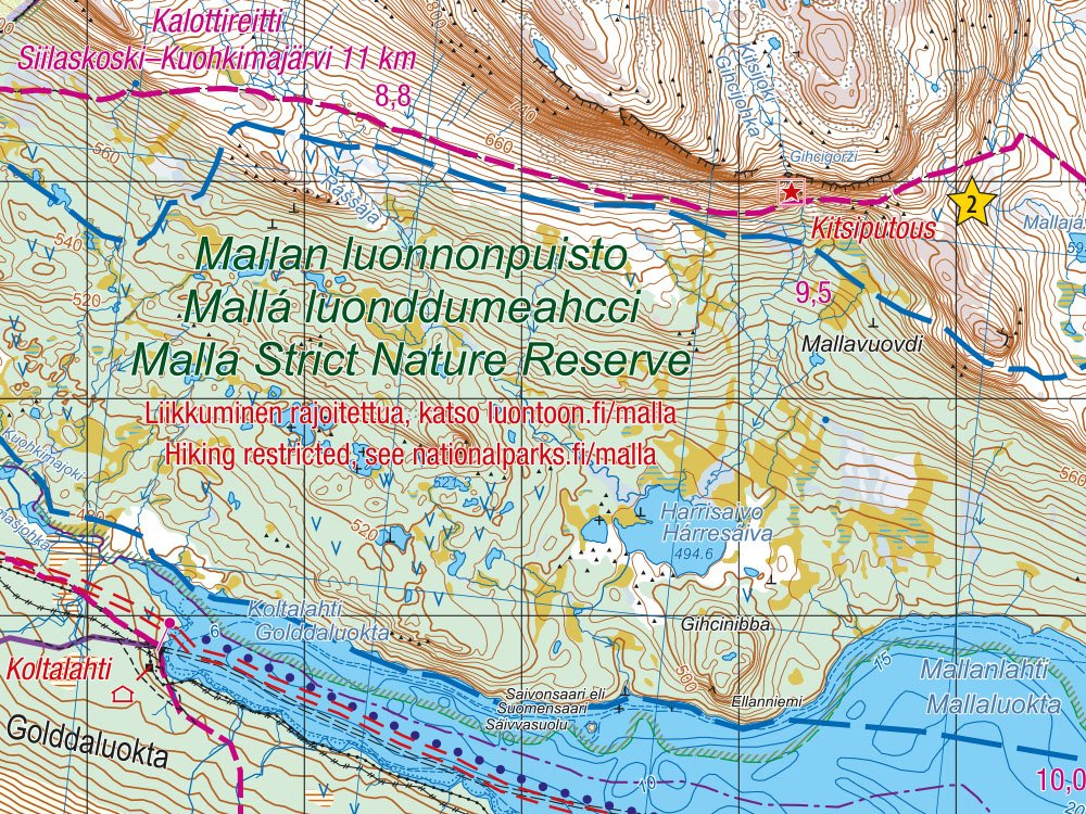 Karttakauppa Kilpisjärvi Pältsan 1:50 000 / 1:25 000  04