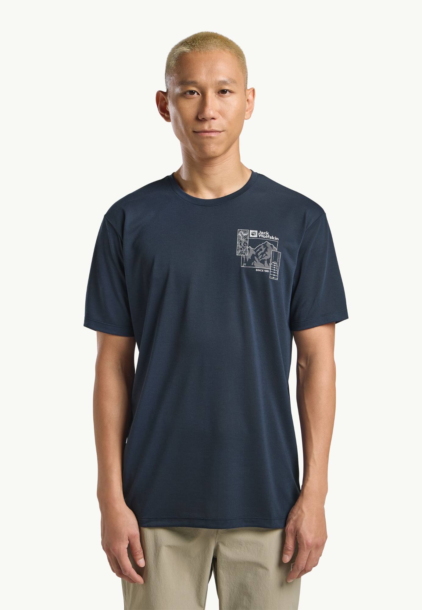Jack Wolfskin Men's Vonnan Graphic Tee Midnight Sky 02