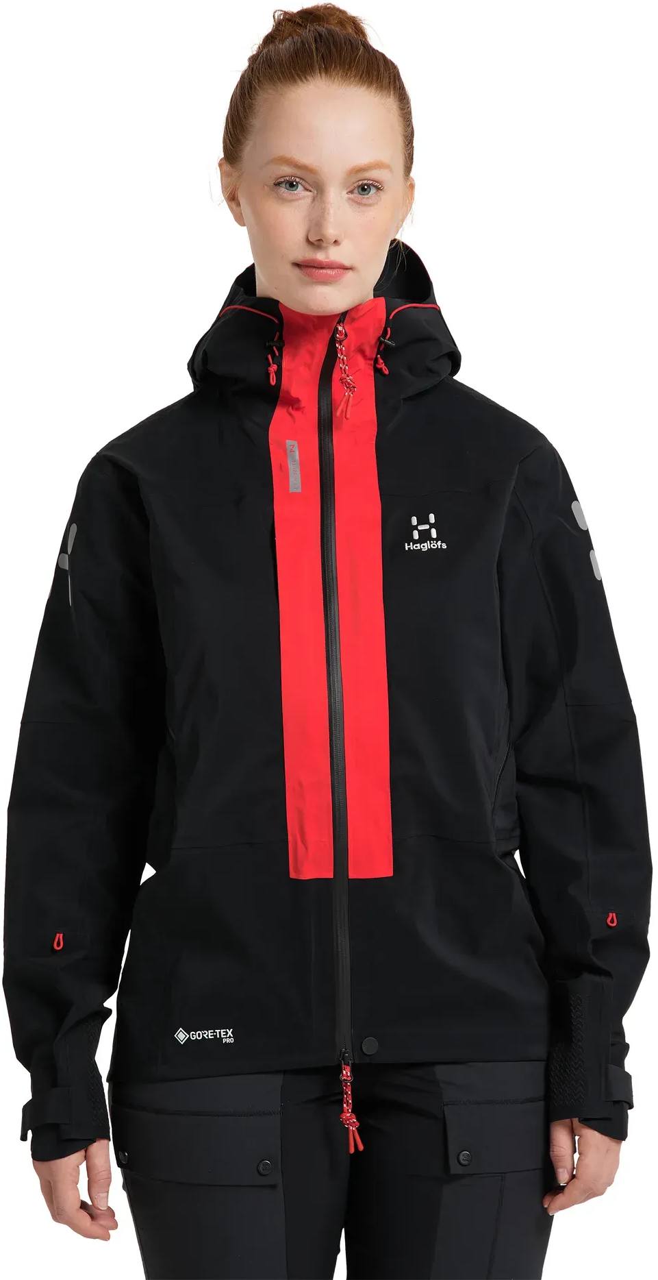 Haglöfs Women's L.I.M ZT MTN GTX Pro Jacket Musta / Punainen 03