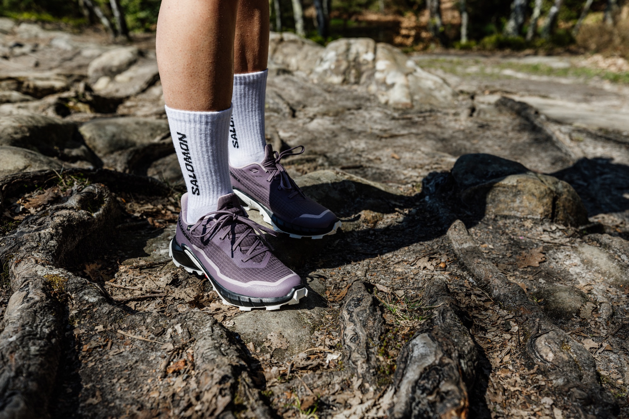 Salomon Women's Alphacross 5 GTX Moonscape/Black/White 10