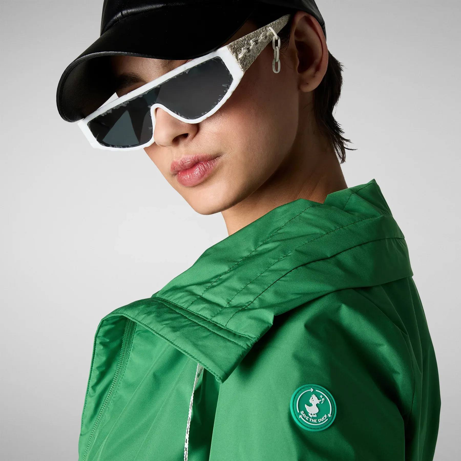 Save The Duck Women's Prisha Rain Coat Forest 04