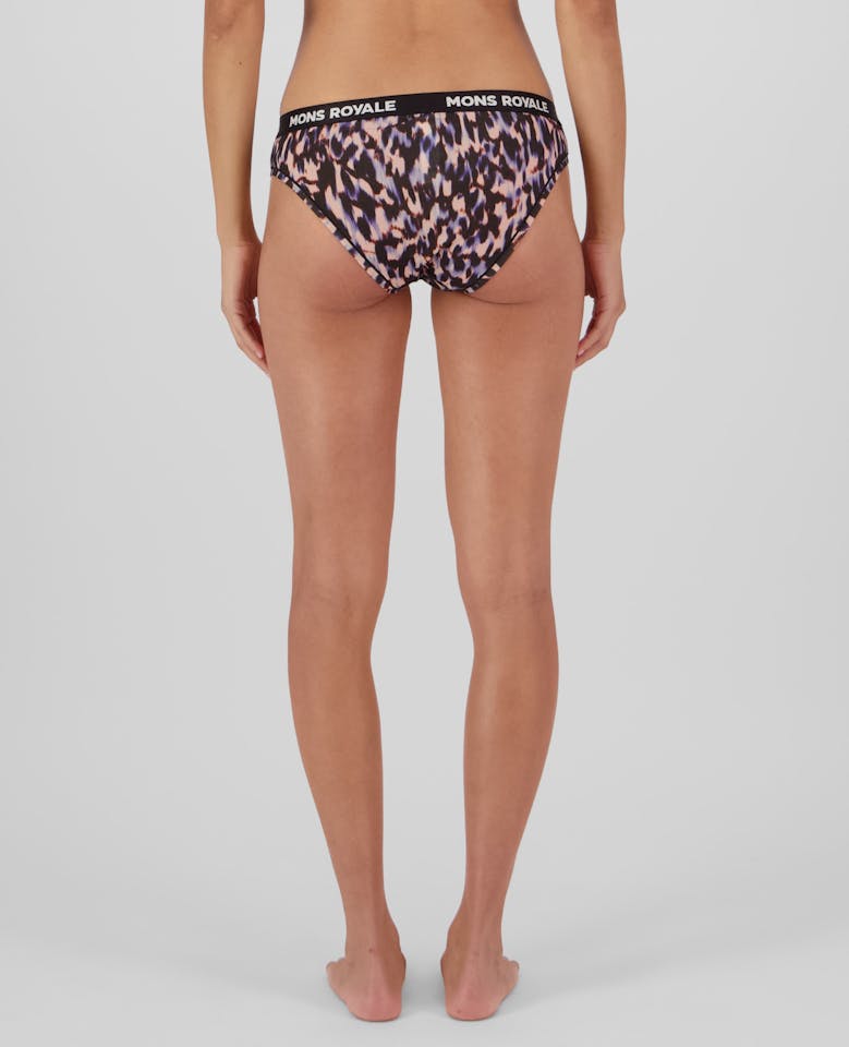 Mons Royale Women's Folo Merino Briefs Rock leopard 02