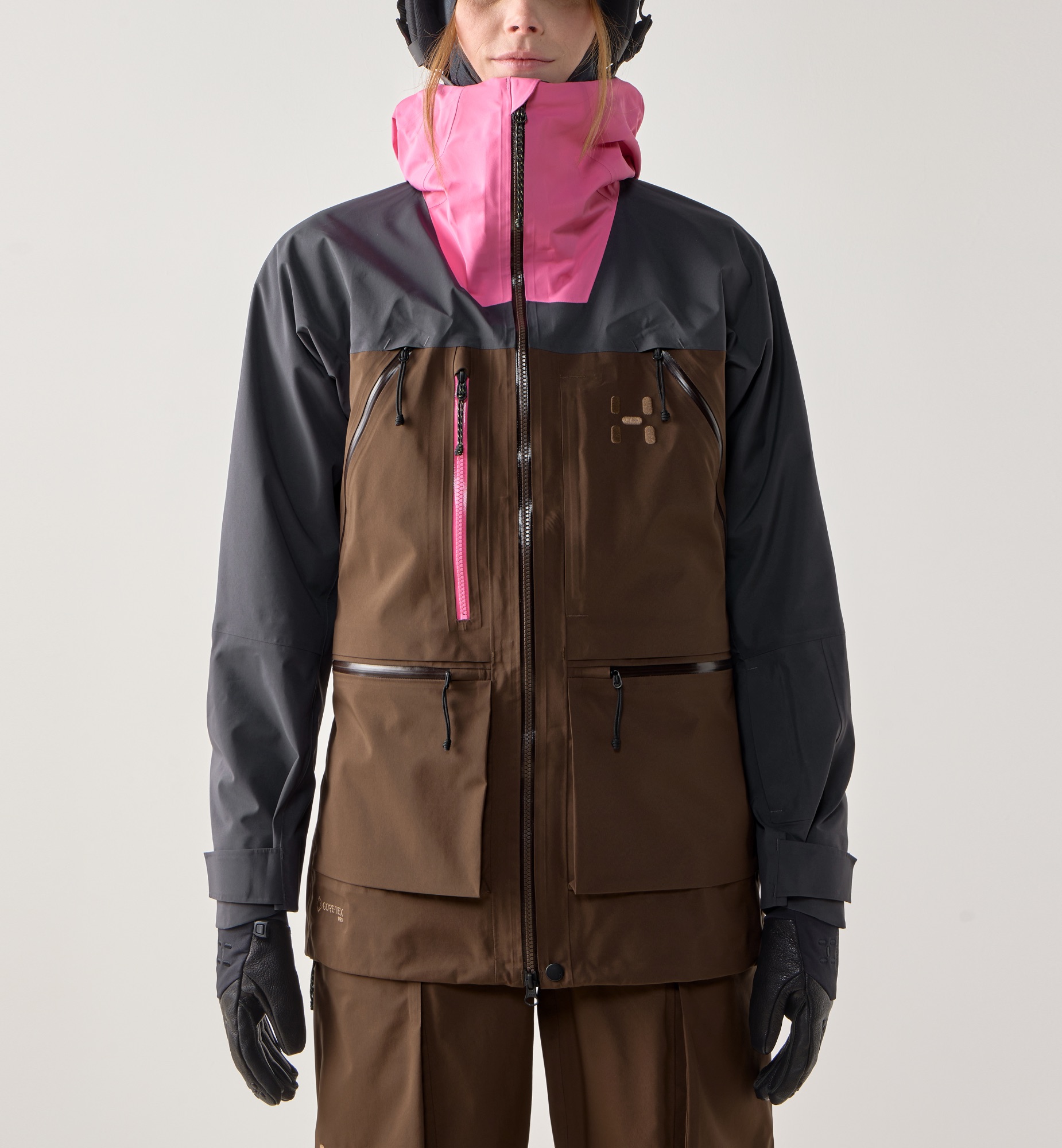 Haglöfs Women's Vassi GTX Pro II Jacket Lantana Pink / Oak Brown 04