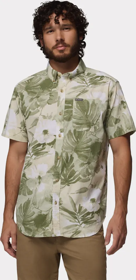 Columbia Men's Rapid Rivers Print Short Sleeve Shirt Safari 04