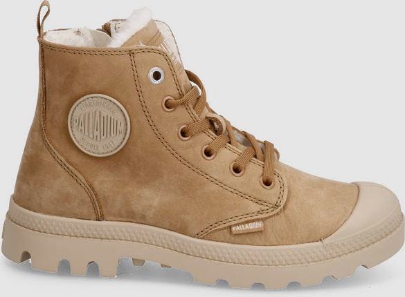 Palladium Women's Pampa Zip Hi Wl - Naisten talvikengät Vaaleanruskea 02