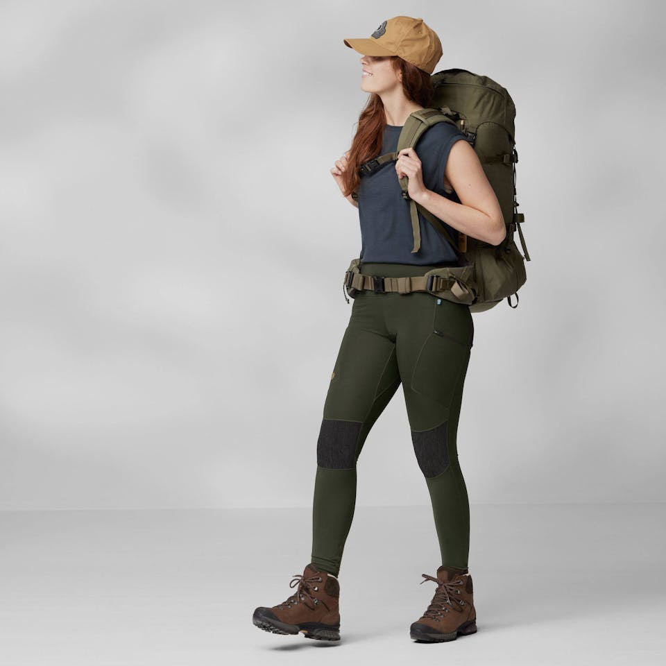 Fjällräven Women's Abisko Trekking HD Tights Deep Forest 05