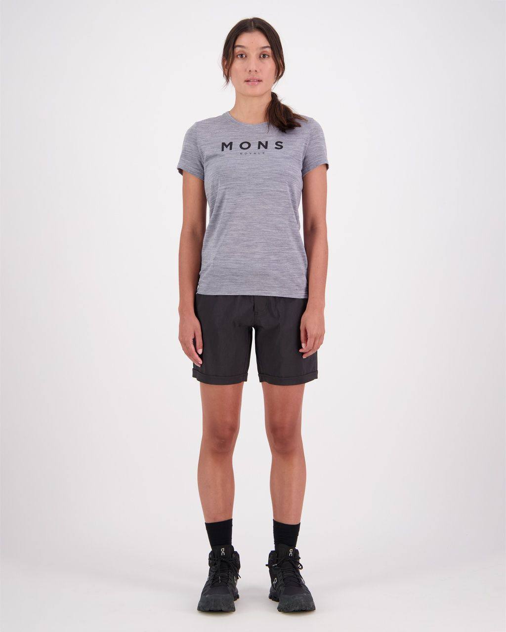 Mons Royale Women's Icon Tee Vaaleanharmaa 04