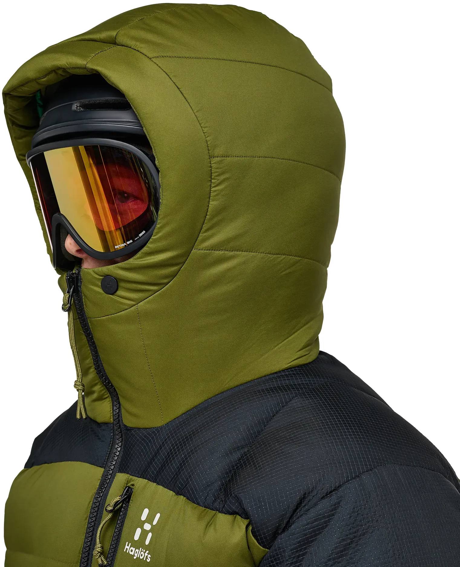 Haglöfs Women's Riksgräns Down 850 Hood Olive Green/True Black 03