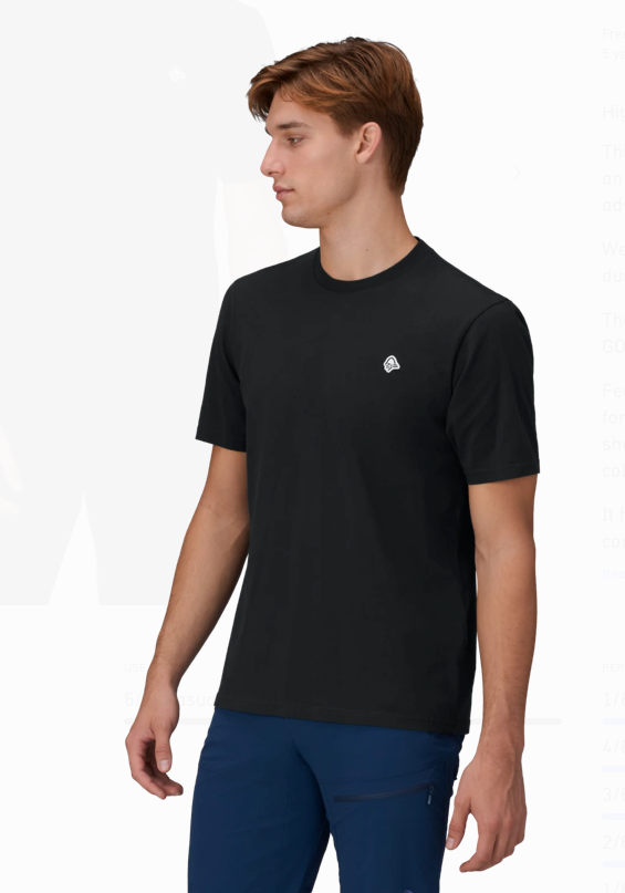 Norrøna F29 Cotton Viking Patch Tee Caviar 04