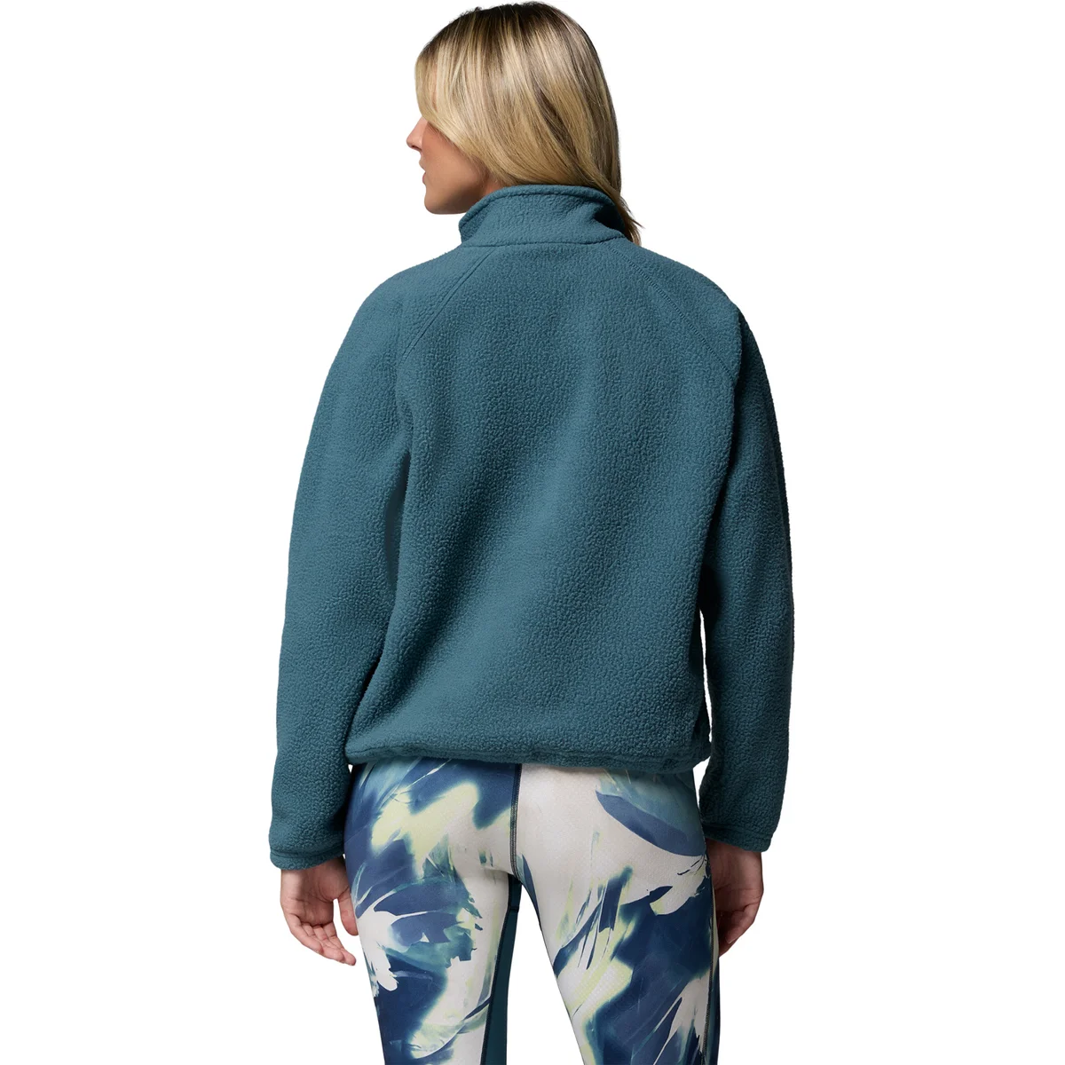 Columbia Women's Jasper Ridge Pebbled 1/2 Snap Fleece Everblue, Crushed Blue 02