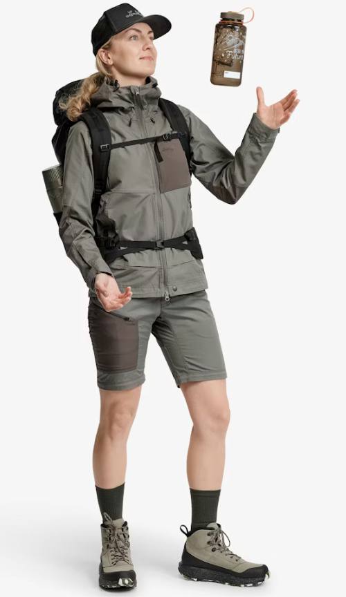 Lundhags Women's Tived Zip-Off Pant Aloe Green / Forest Green 04