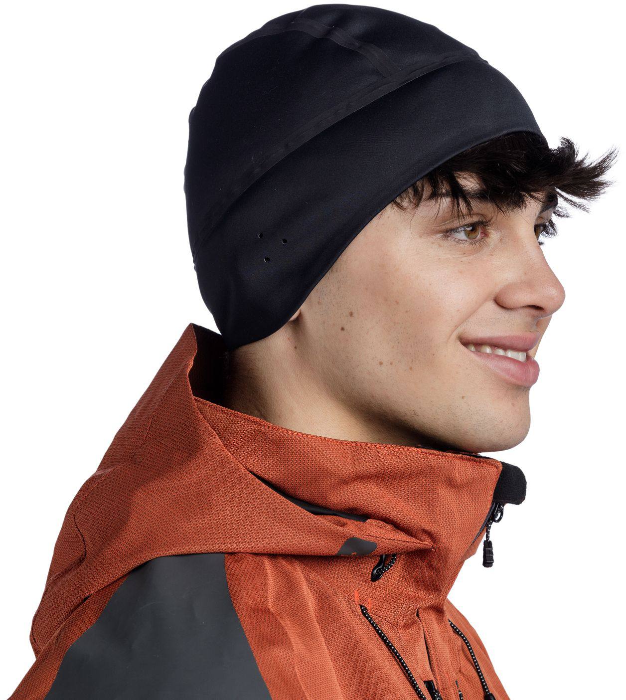 Buff Windproof Beanie Black Solid  04