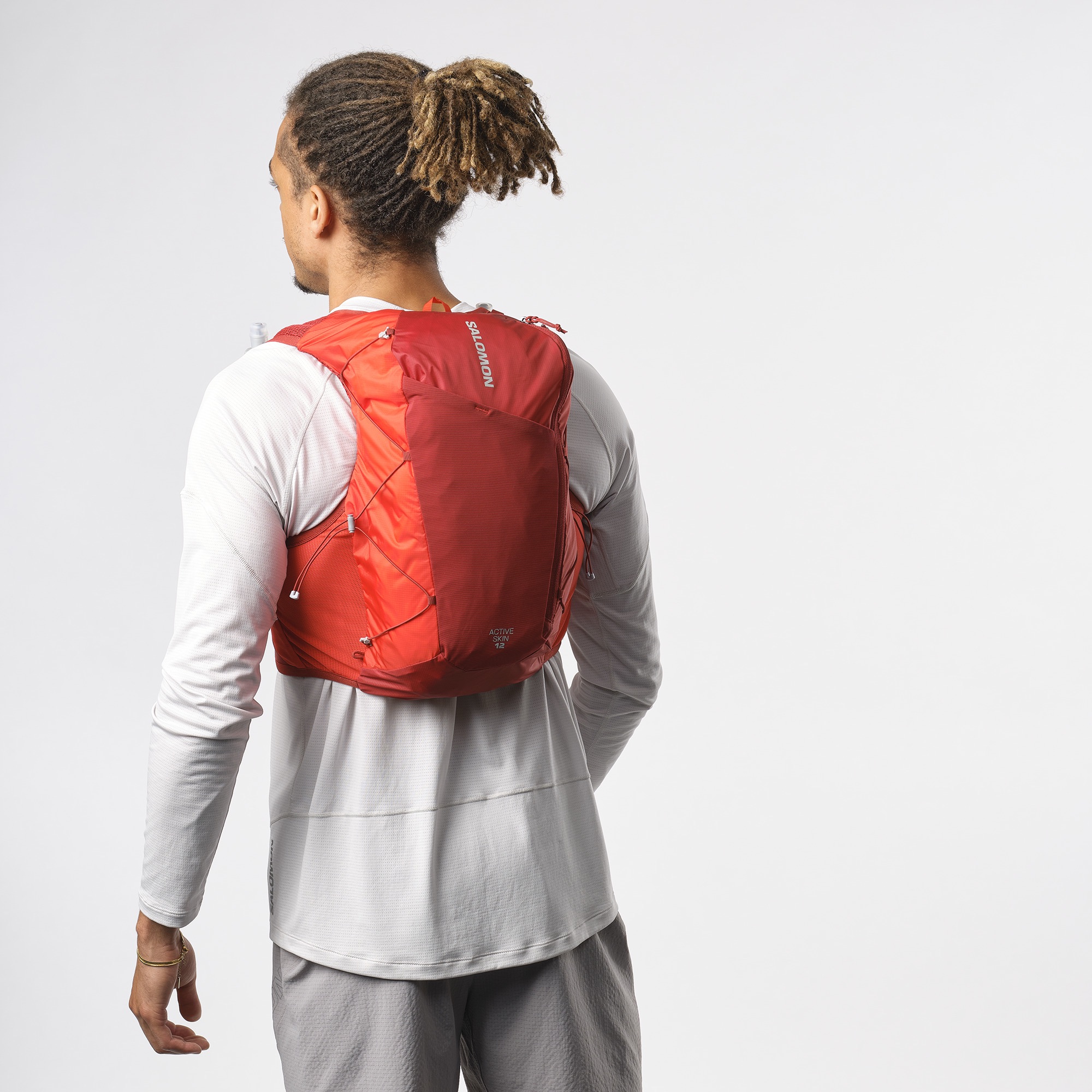 Salomon Men's Active Skin 12 Set RED DAHLIA/HIGH RISK RED 04