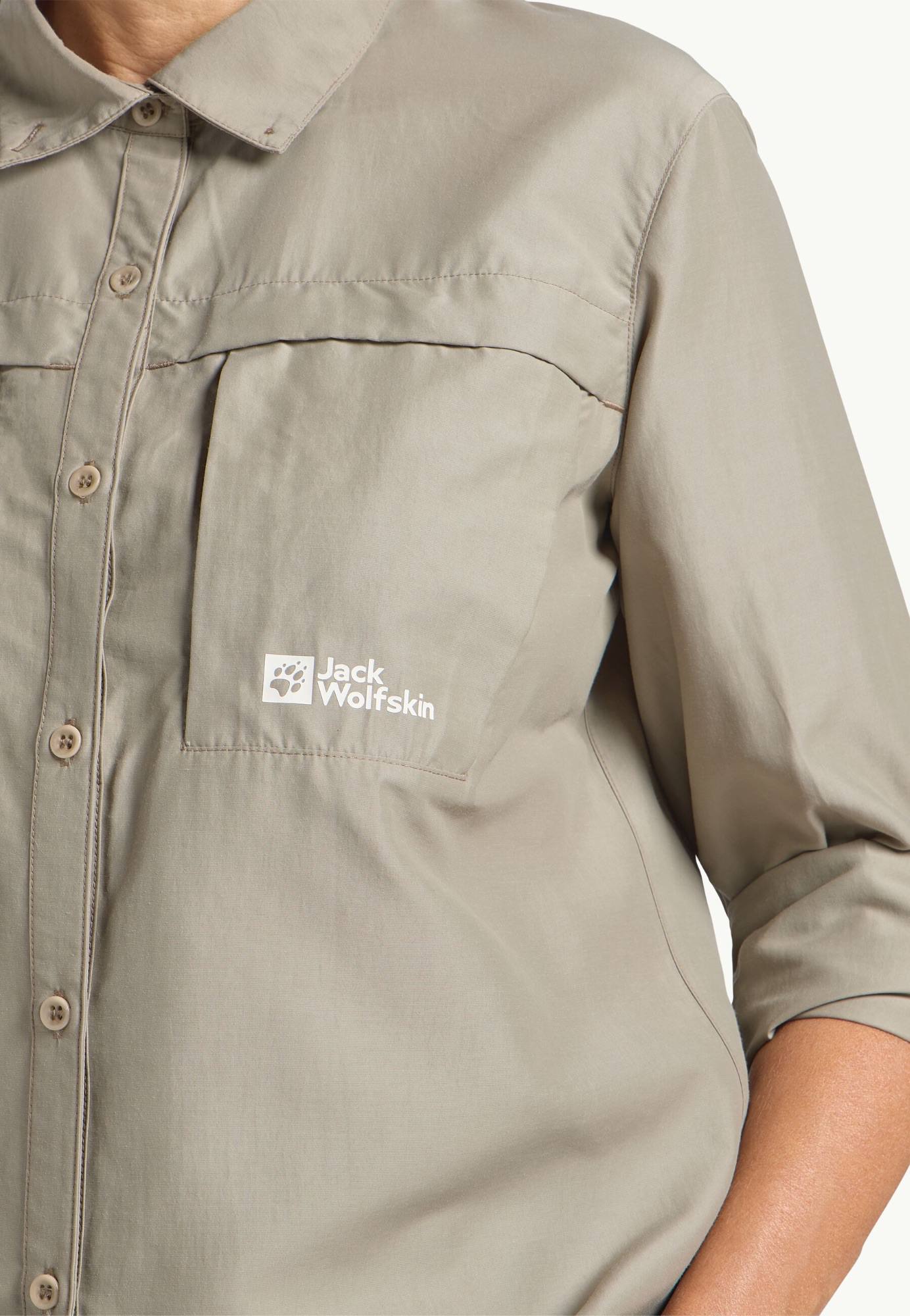 Jack Wolfskin Women's Barrier LS Shirt Stone 05