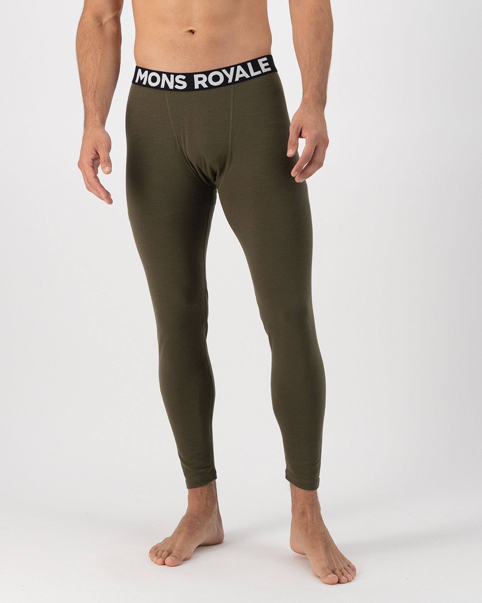 Mons Royale Men's Cascade 200 Legging Dark olive 04