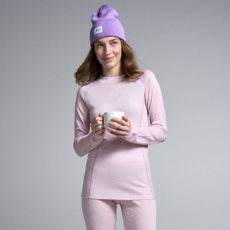 Halti Women's Hossa Merino Set Vaaleanpunainen 02