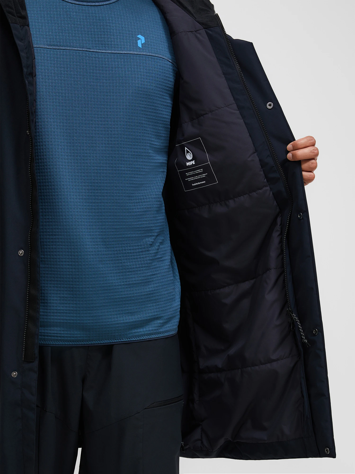 Peak Performance Men's Treeline HIPE Insulated Shell Parka - Miesten talvitakki Musta 07