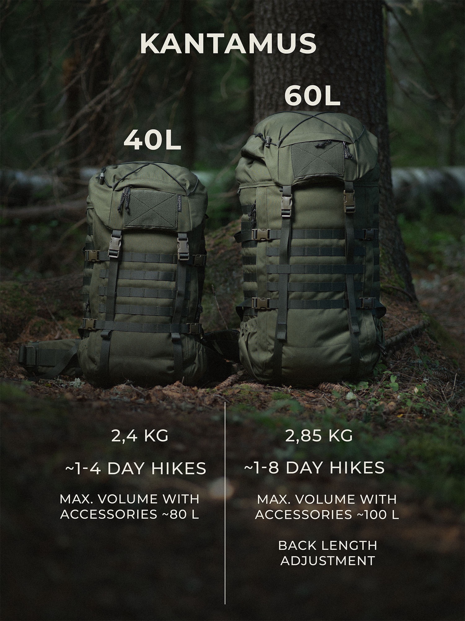 Savotta Kantamus 60L Green 02