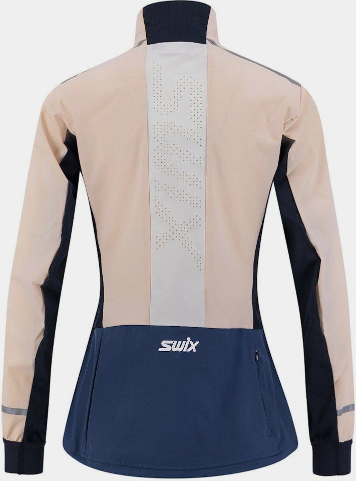 Swix Women's Motion Premium Jacket Peach whip/ Lake blue 02