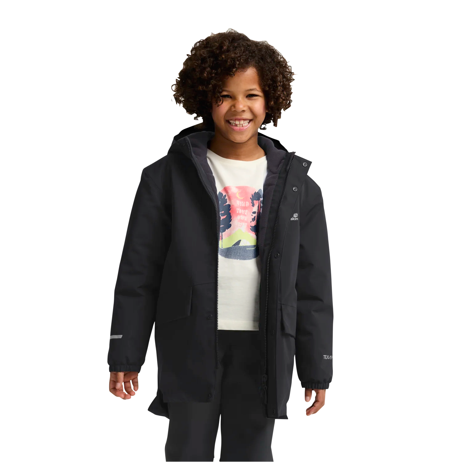 Jack Wolfskin Canvey Jacket Kids Black 10