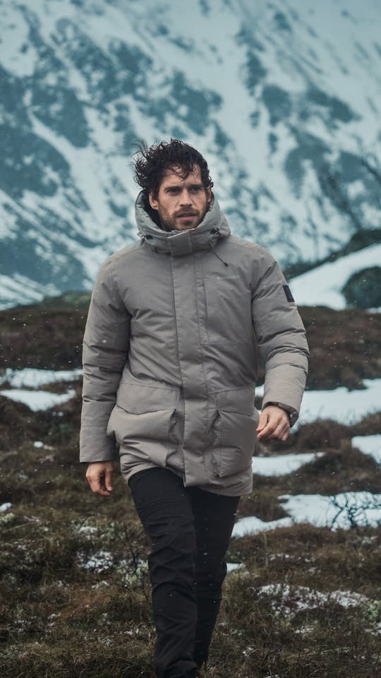 Didriksons Men's Akilles 2 Parka - Miesten talvitakki Ash Brown 18