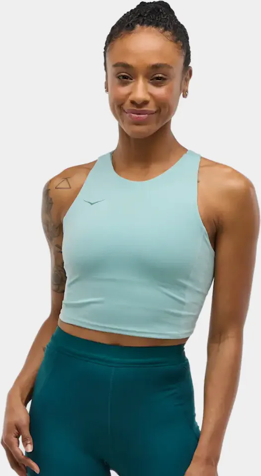 Hoka Women's Elaro Crop Bra Vaaleansininen 01