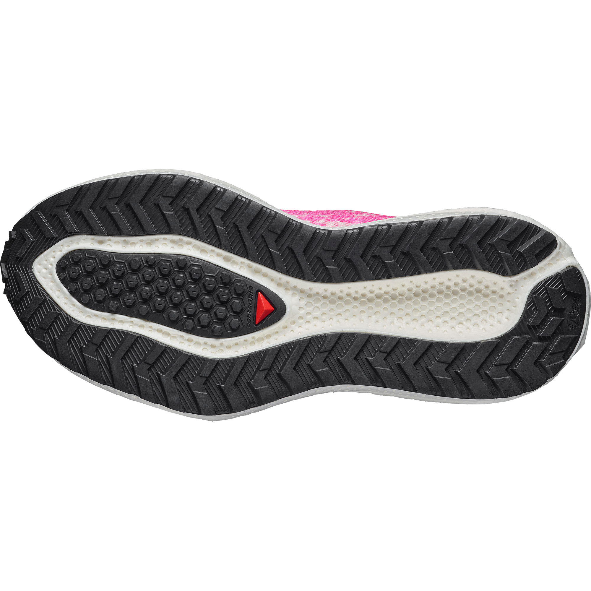 Salomon Women's Aero Glide 4 GRVL Vanilla Ice/Knockout Pink/Blac 02