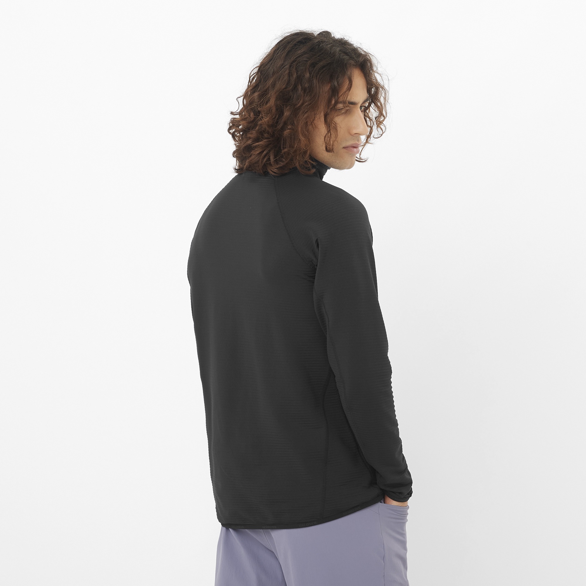 Salomon Men's Essential Lightwarm Half Zip Black 04