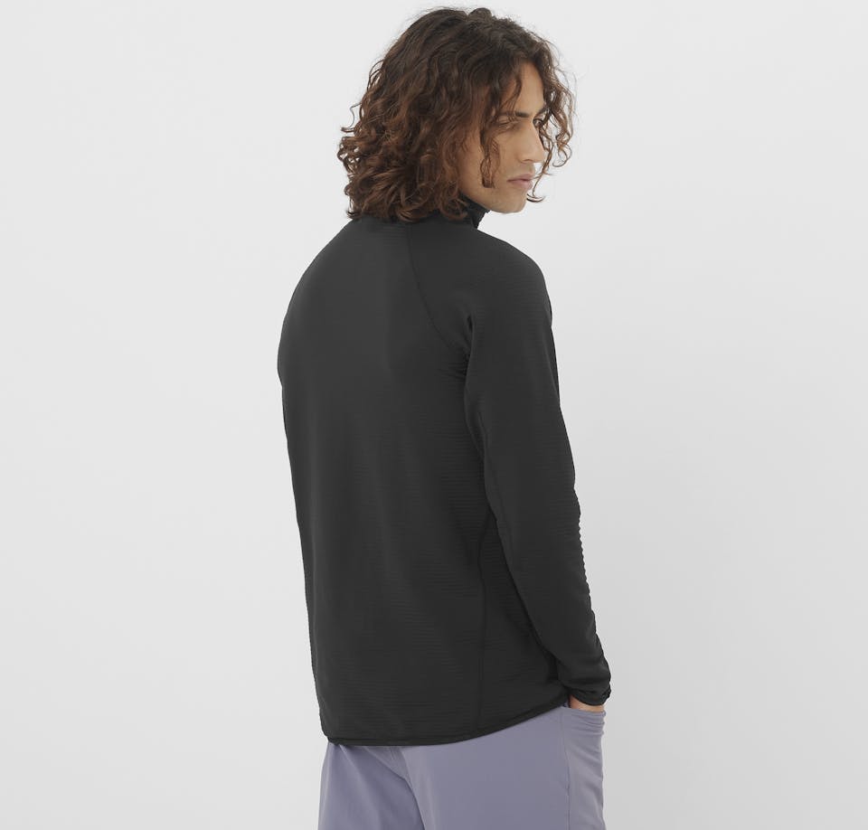 Salomon Men's Essential Lightwarm Half Zip Black 04