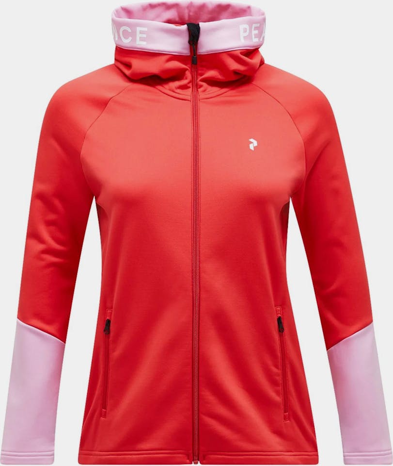 Peak Performance Women's Rider Zip Hood Brilliant red 01