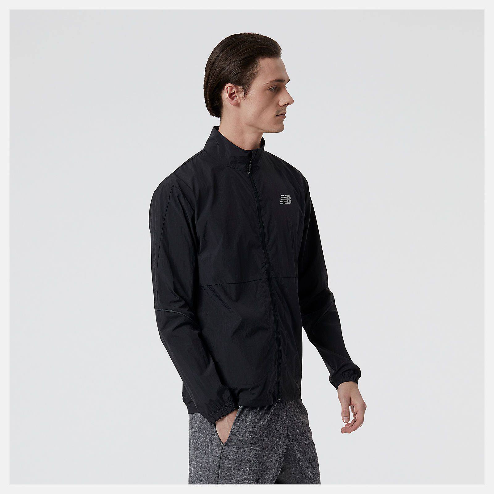 New Balance Men's Impact Run Packable Jacket Black 03