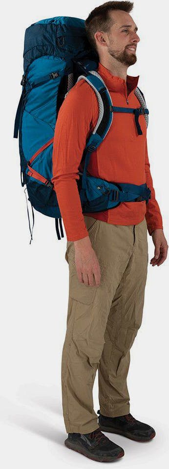 Osprey Atmos AG LT 65, Hanwag Men's Nazcat II GTX Musta 18