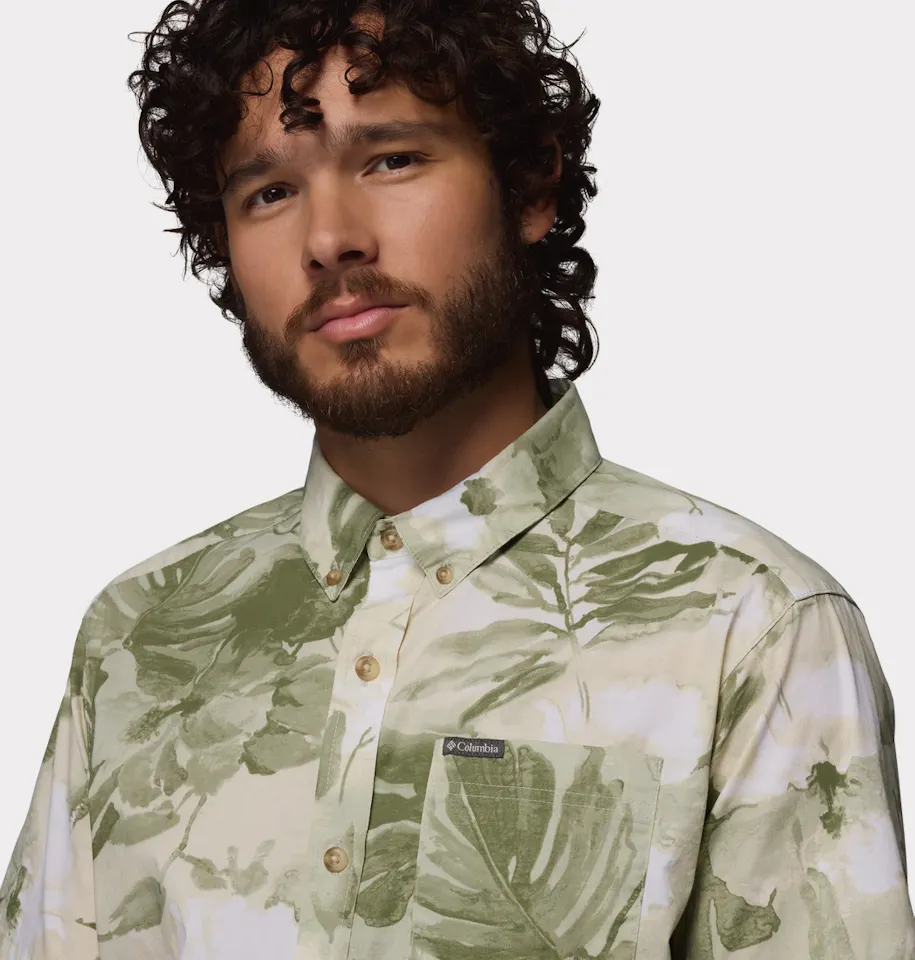 Columbia Men's Rapid Rivers Print Short Sleeve Shirt Safari 02