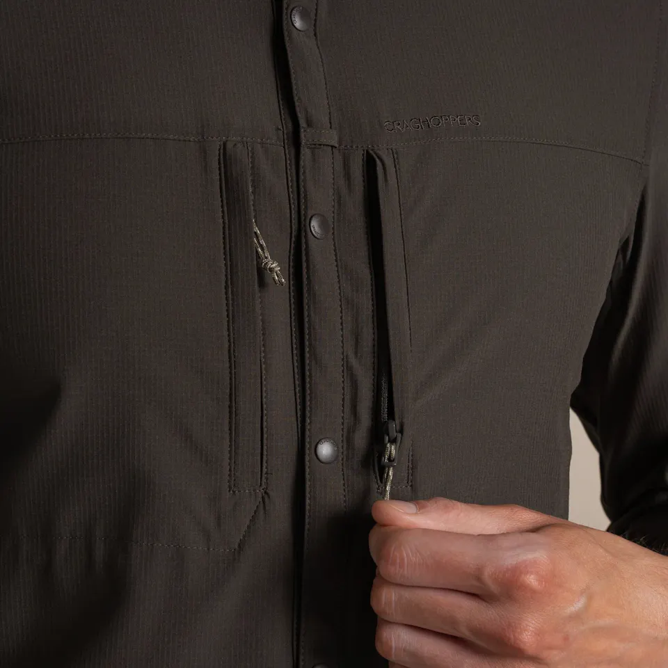 Craghoppers Men's Nosilife Pro Long Sleeved Shirt V Woodland Green 05