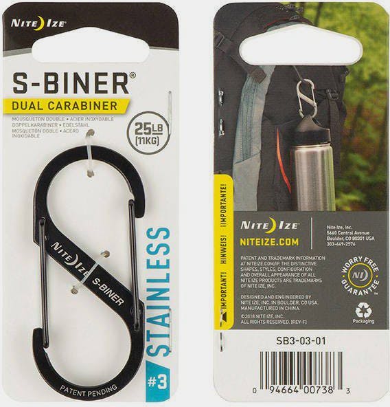 Nite Ize S-biner Dual#3 Black  01